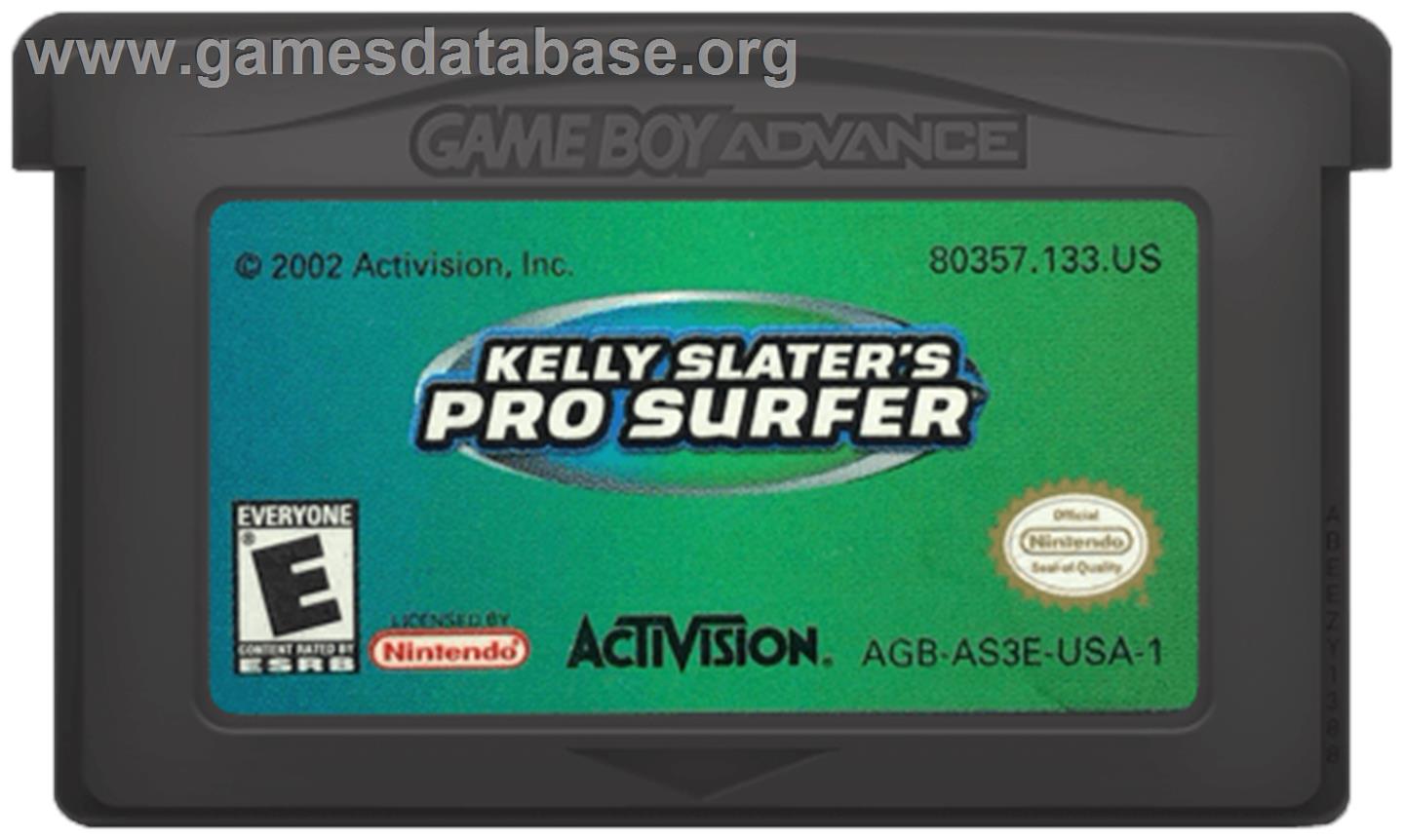 Kelly Slater's Pro Surfer - Nintendo Game Boy Advance - Artwork - Cartridge
