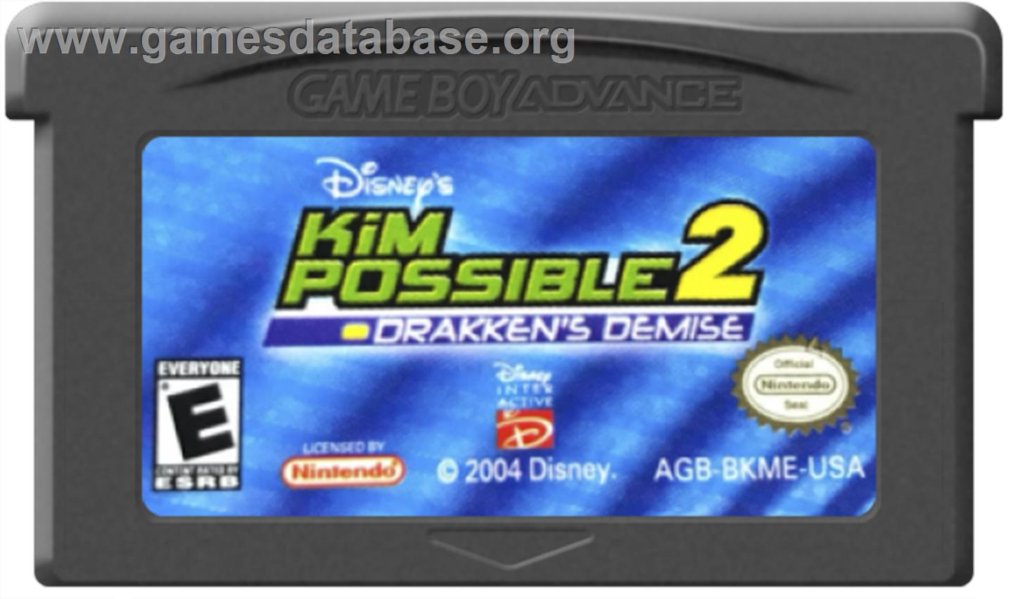 Kim Possible 2: Drakken's Demise - Nintendo Game Boy Advance - Artwork - Cartridge