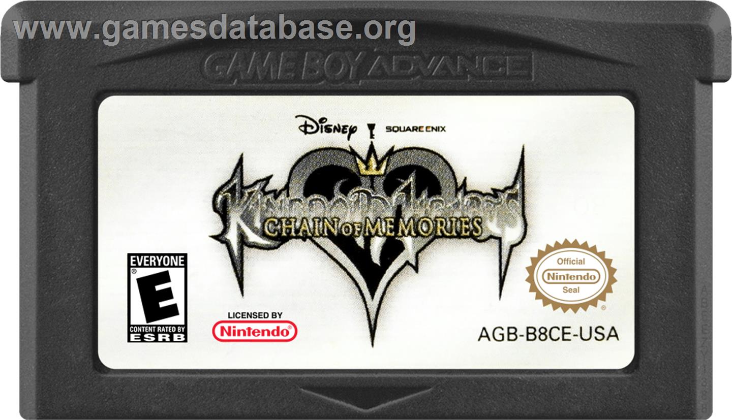 Kingdom Hearts - Chain Of Memories - Nintendo Game Boy Advance - Artwork - Cartridge