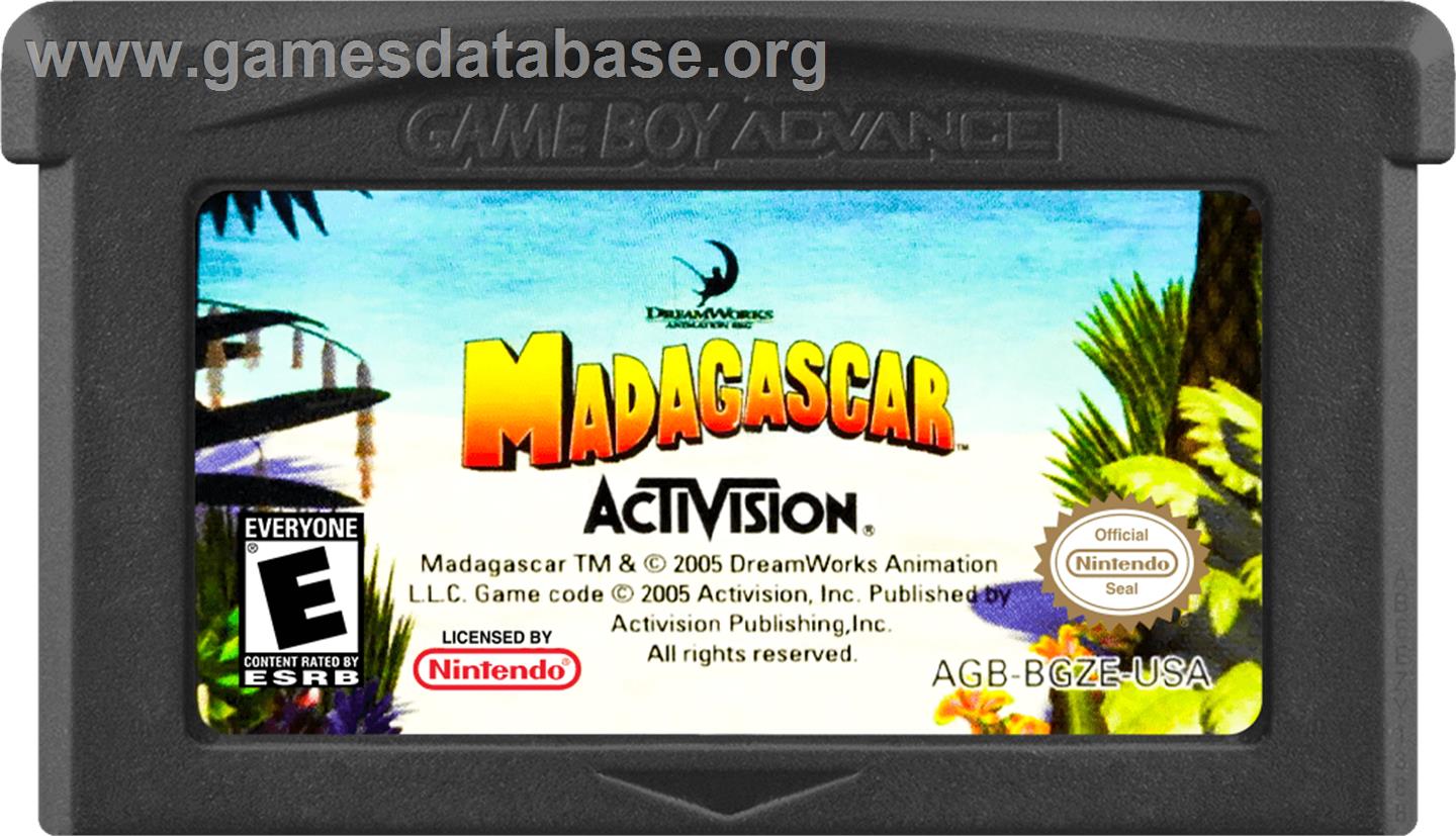 Madagascar - Nintendo Game Boy Advance - Artwork - Cartridge