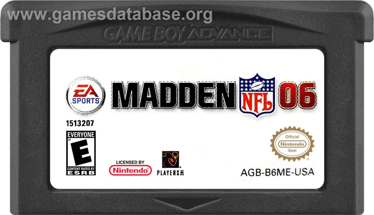 Madden Nfl 06 - Nintendo Game Boy Advance - Artwork - Cartridge