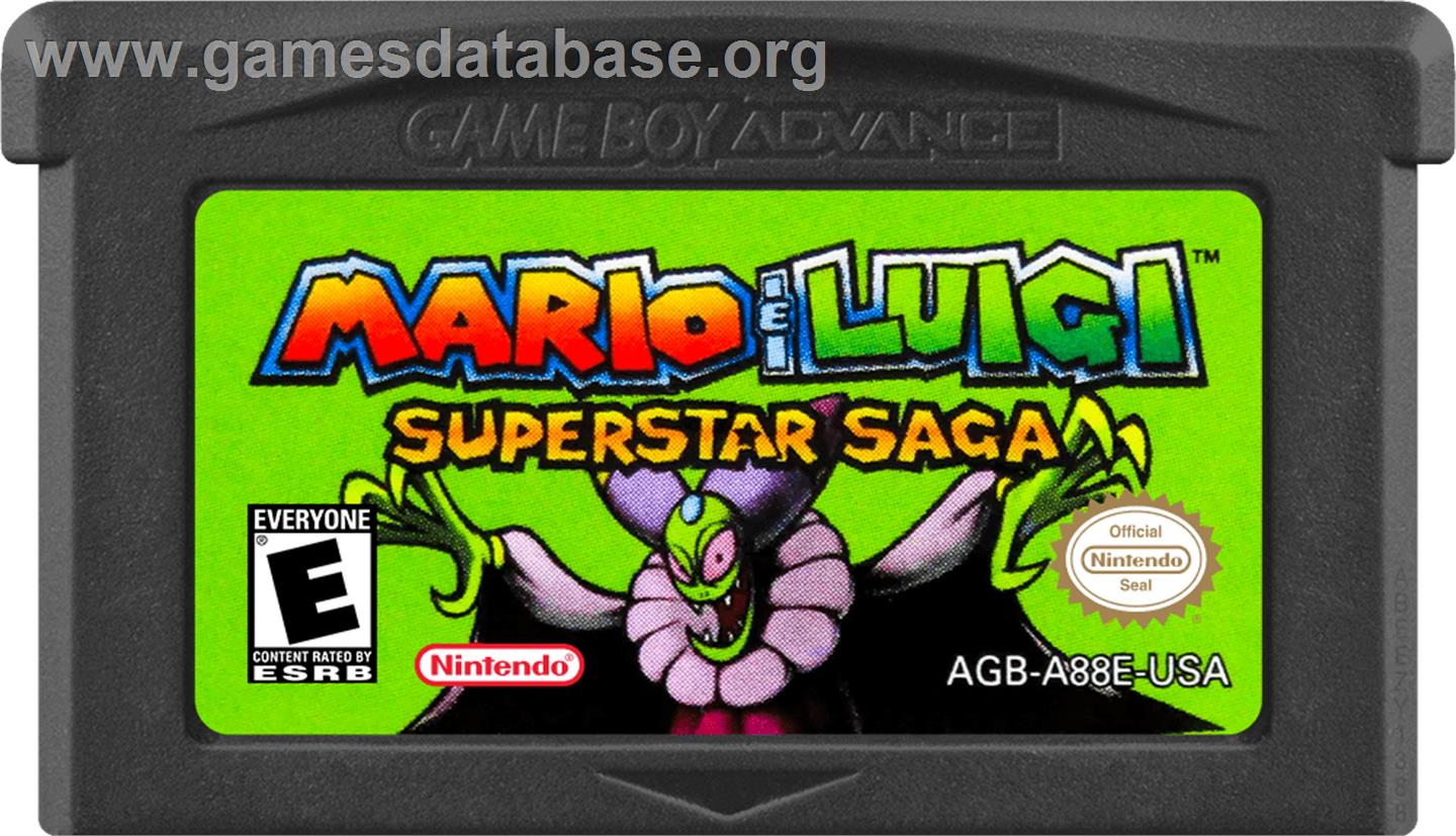 Mario And Luigi - Superstar Saga - Nintendo Game Boy Advance - Artwork - Cartridge