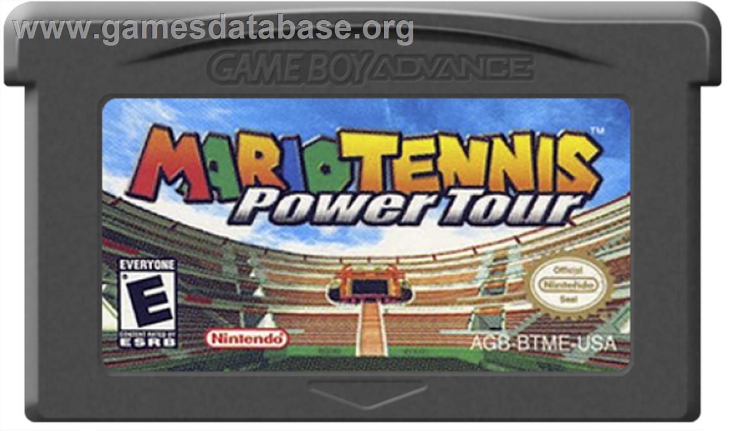 Mario Tennis: Power Tour - Nintendo Game Boy Advance - Artwork - Cartridge