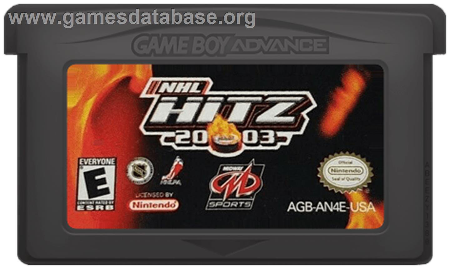 NHL Hitz 20-03 - Nintendo Game Boy Advance - Artwork - Cartridge