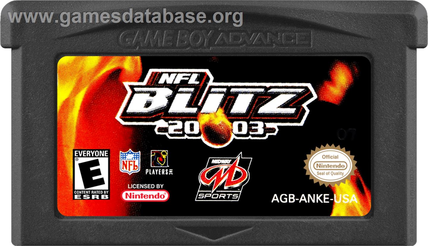 Nfl Blitz 20-03 - Nintendo Game Boy Advance - Artwork - Cartridge
