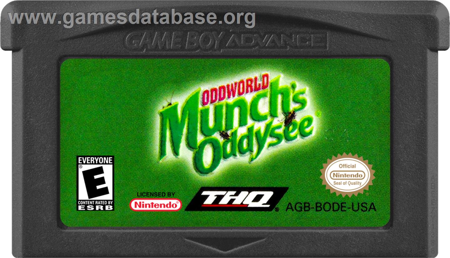 Oddworld - Munch's Oddysee - Nintendo Game Boy Advance - Artwork - Cartridge