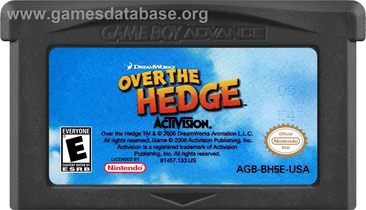 Over The Hedge - Nintendo Game Boy Advance - Artwork - Cartridge