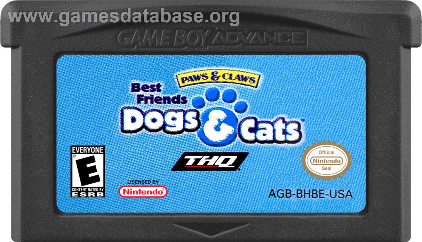 Paws And Claws - Best Friends - Dogs And Cats - Nintendo Game Boy Advance - Artwork - Cartridge