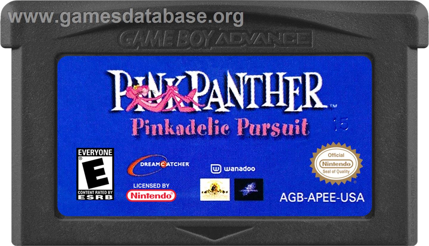 Pink Panther - Pinkadelic Pursuit - Nintendo Game Boy Advance - Artwork - Cartridge
