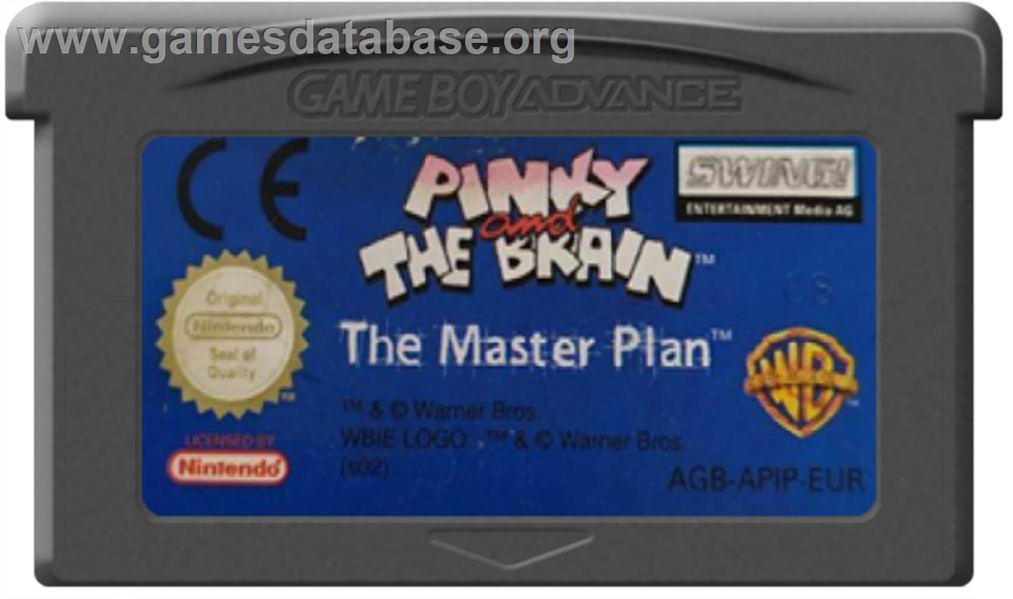 Pinky and the Brain: The Master Plan - Nintendo Game Boy Advance - Artwork - Cartridge