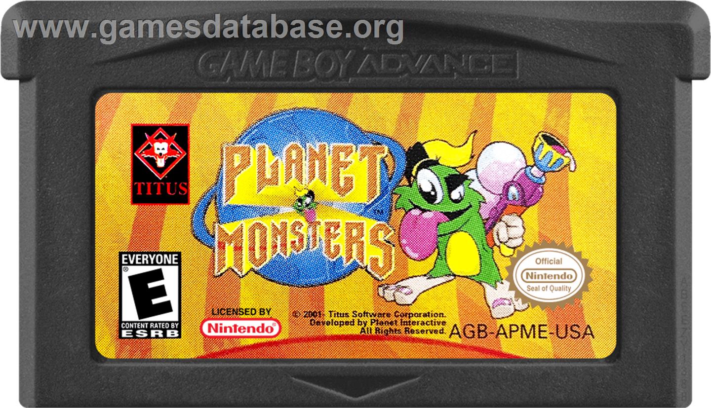 Planet Monsters - Nintendo Game Boy Advance - Artwork - Cartridge
