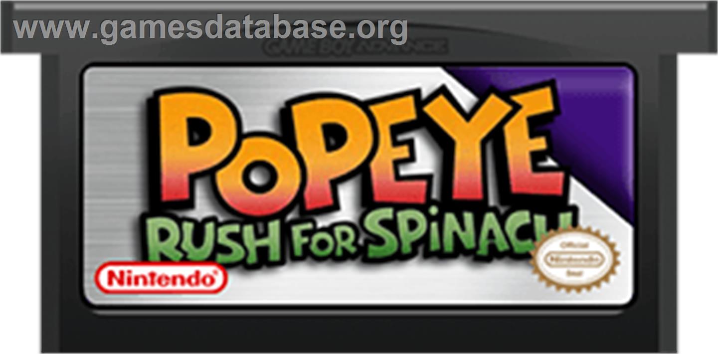 Popeye: Rush for Spinach - Nintendo Game Boy Advance - Artwork - Cartridge