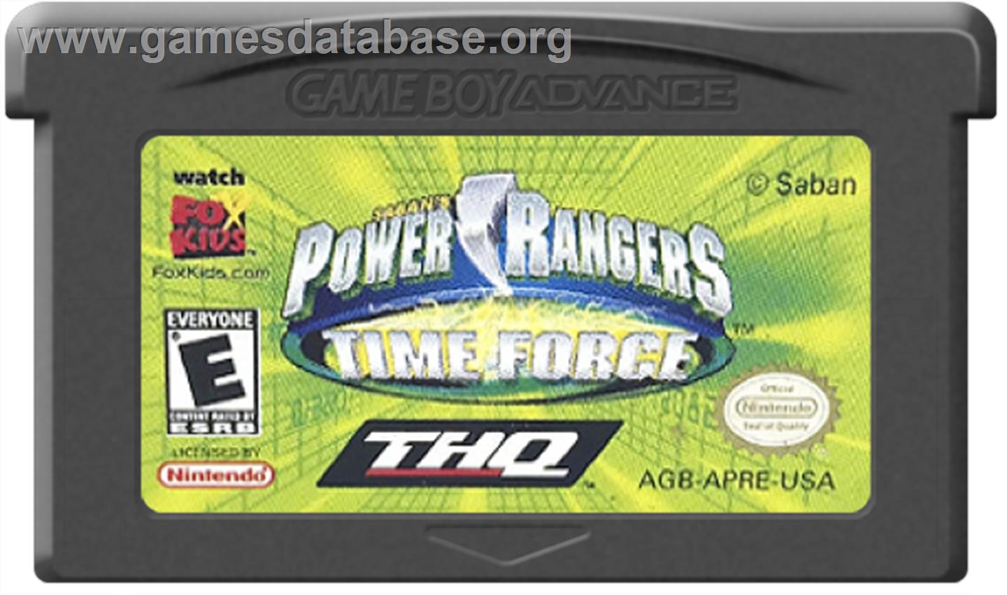 Power Rangers: Time Force - Nintendo Game Boy Advance - Artwork - Cartridge