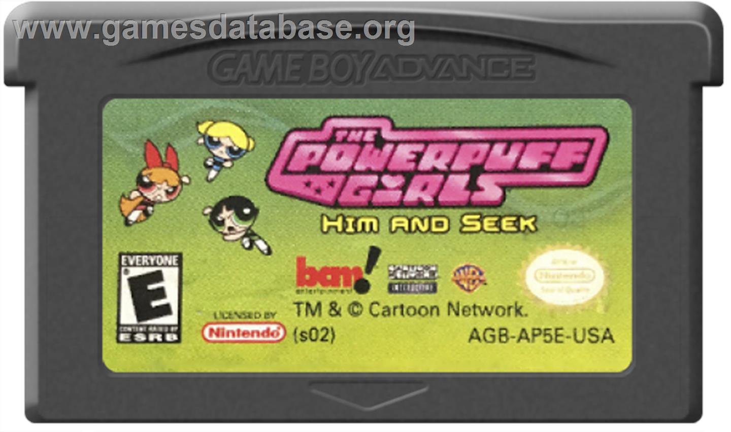 Powerpuff Girls: Him and Seek - Nintendo Game Boy Advance - Artwork - Cartridge