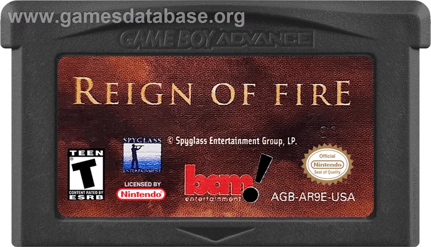 Reign Of Fire - Nintendo Game Boy Advance - Artwork - Cartridge