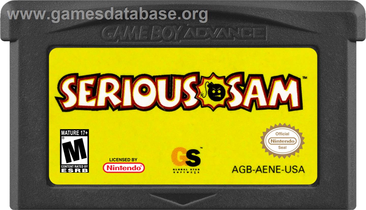 Serious Sam - Nintendo Game Boy Advance - Artwork - Cartridge