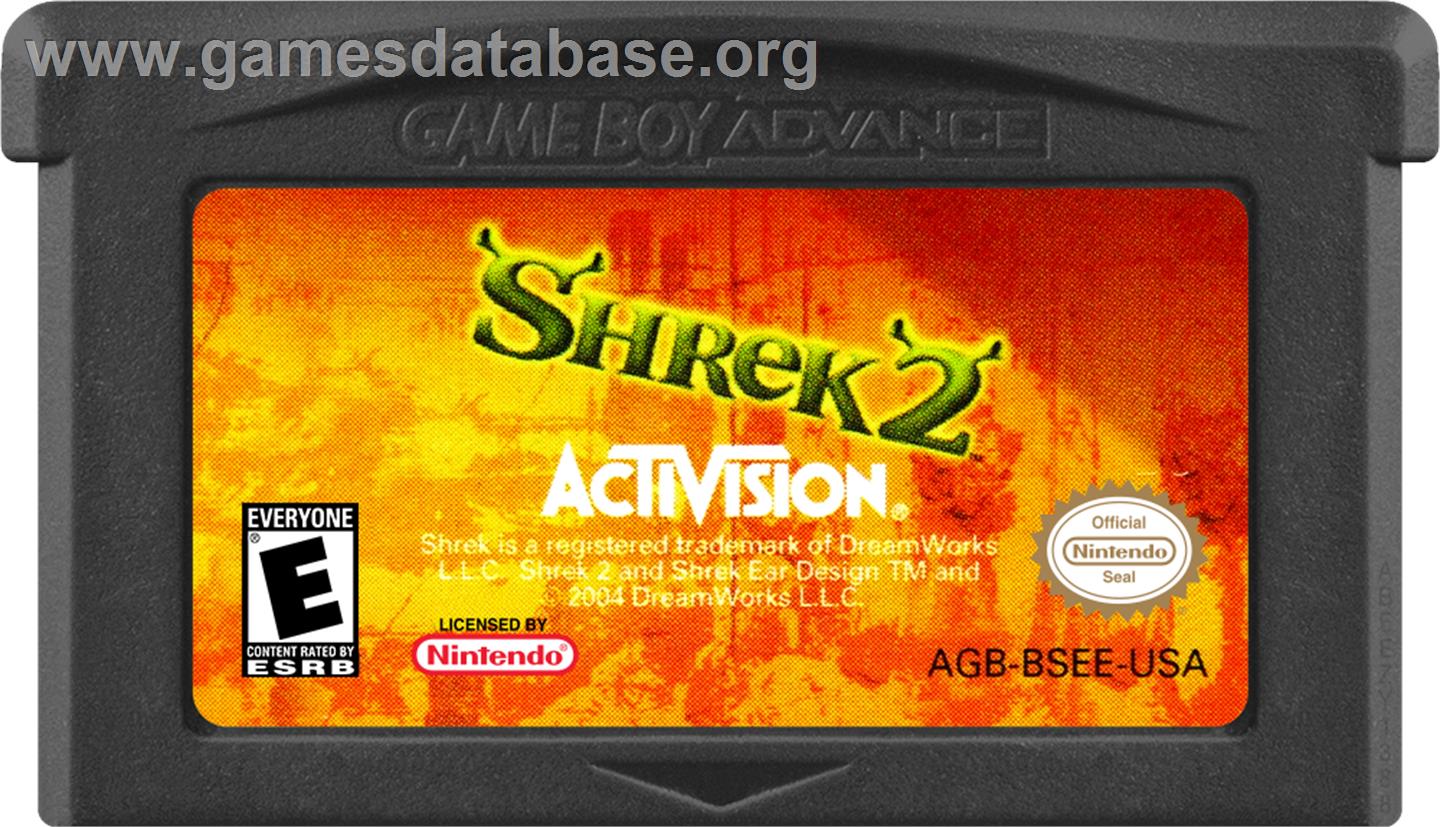 Shrek 2 - Nintendo Game Boy Advance - Artwork - Cartridge