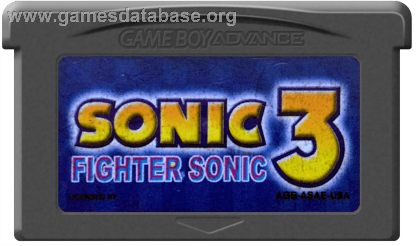 Sonic 3 - Fighter Sonic - Nintendo Game Boy Advance - Artwork - Cartridge