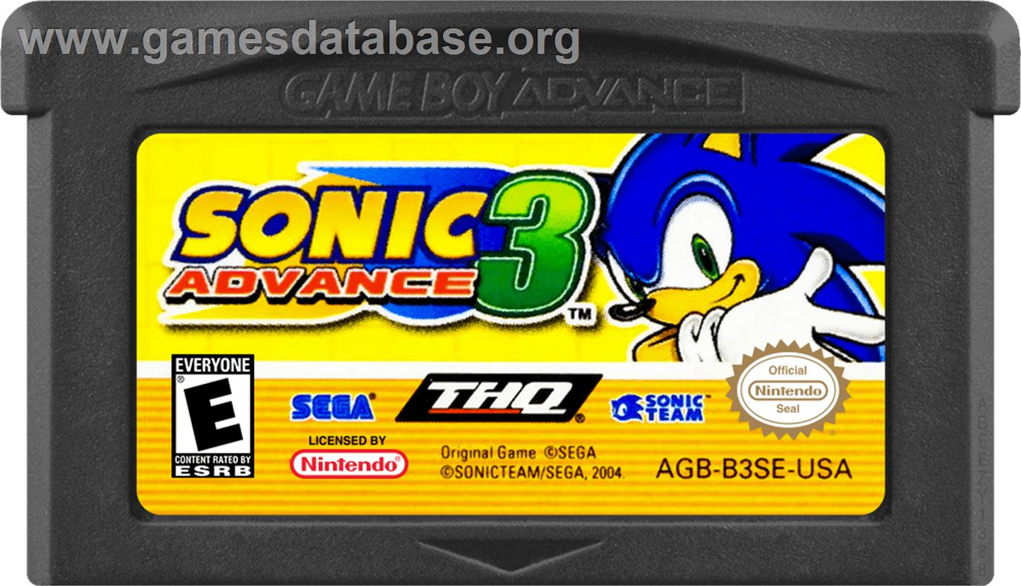 Sonic Advance 3 - Nintendo Game Boy Advance - Artwork - Cartridge