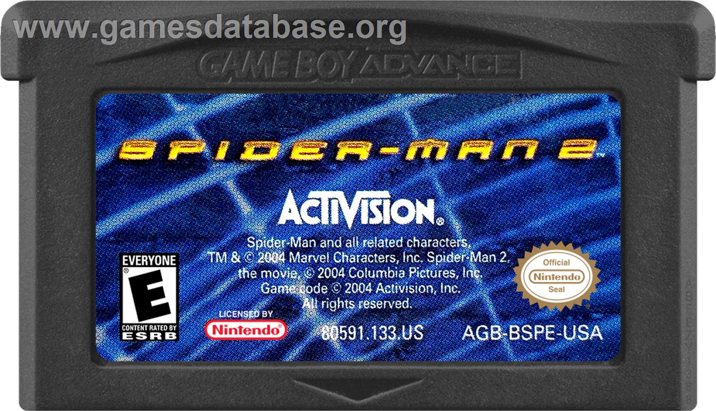 Spider-man 2 - Nintendo Game Boy Advance - Artwork - Cartridge