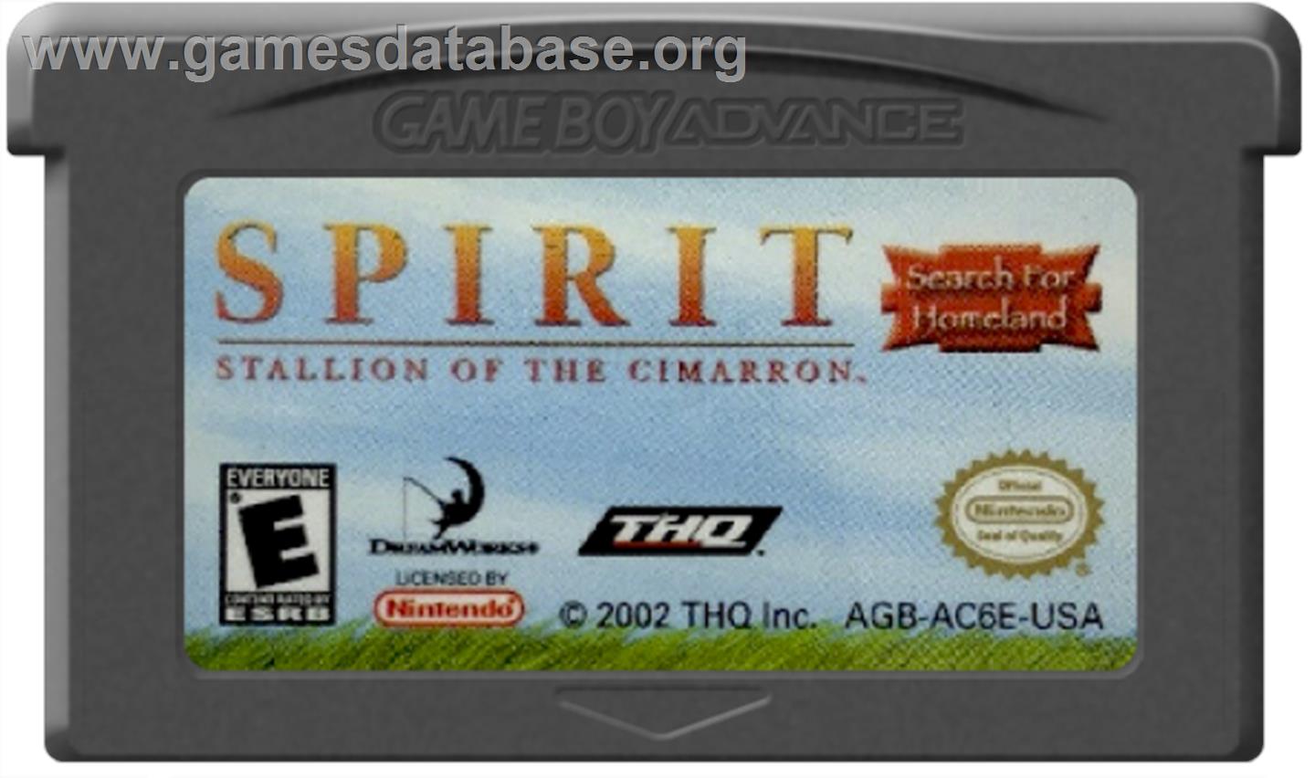 Spirit: Stallion of the Cimarron - Nintendo Game Boy Advance - Artwork - Cartridge