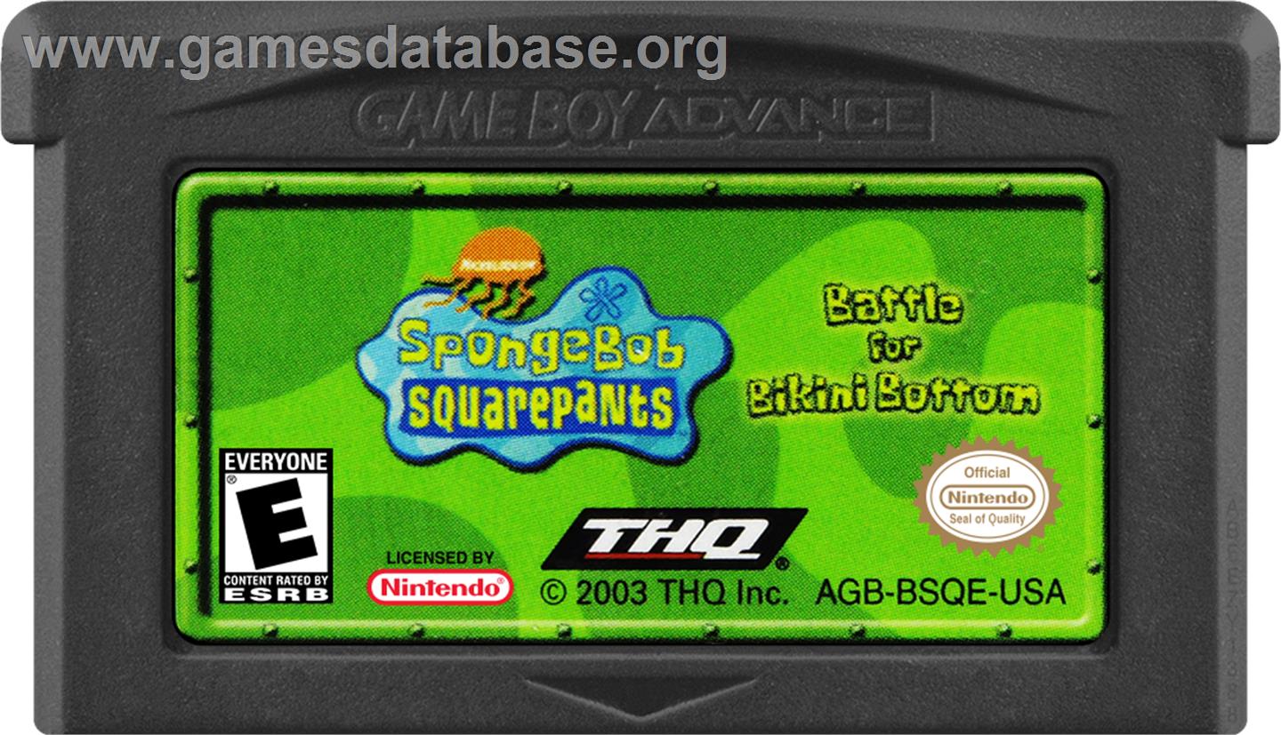 Spongebob Squarepants - Battle For Bikini Bottom - Nintendo Game Boy Advance - Artwork - Cartridge