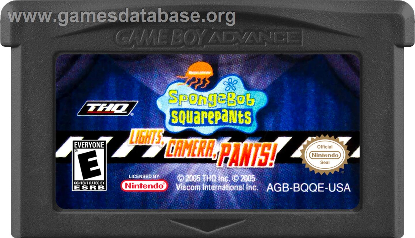 Spongebob Squarepants - Lights, Camera, Pants! - Nintendo Game Boy Advance - Artwork - Cartridge
