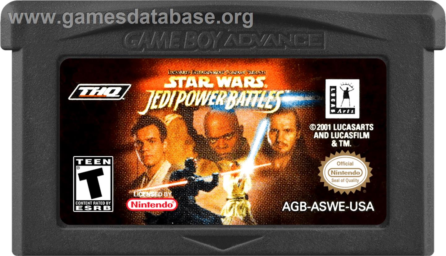 Star Wars - Jedi Power Battles - Nintendo Game Boy Advance - Artwork - Cartridge
