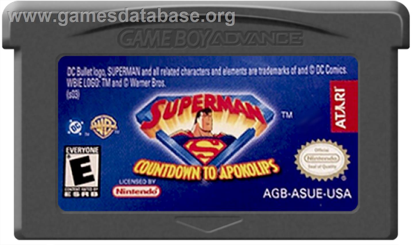 Superman: Countdown to Apokolips - Nintendo Game Boy Advance - Artwork - Cartridge