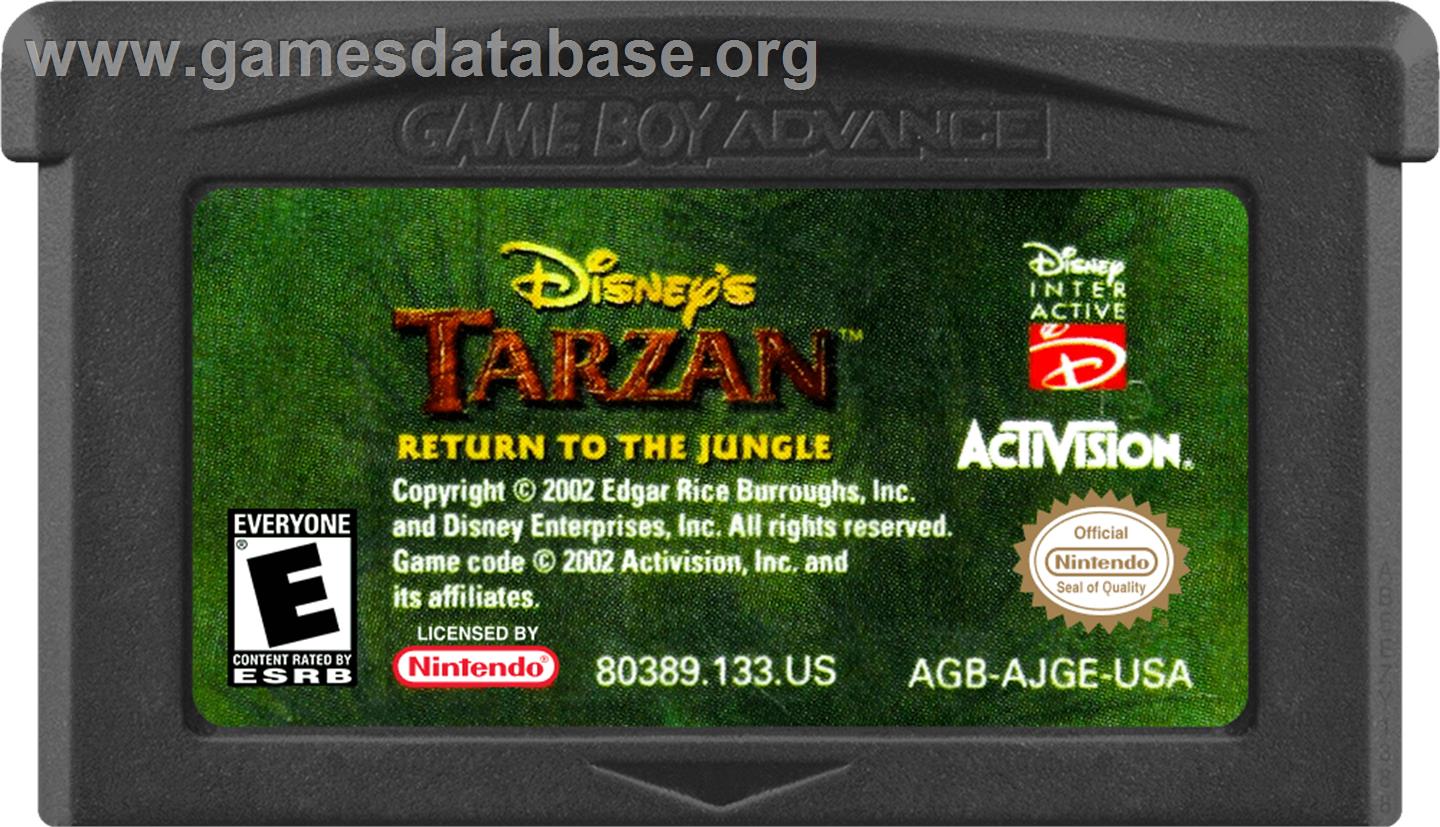Tarzan - L'appel De La Jungle - Nintendo Game Boy Advance - Artwork - Cartridge