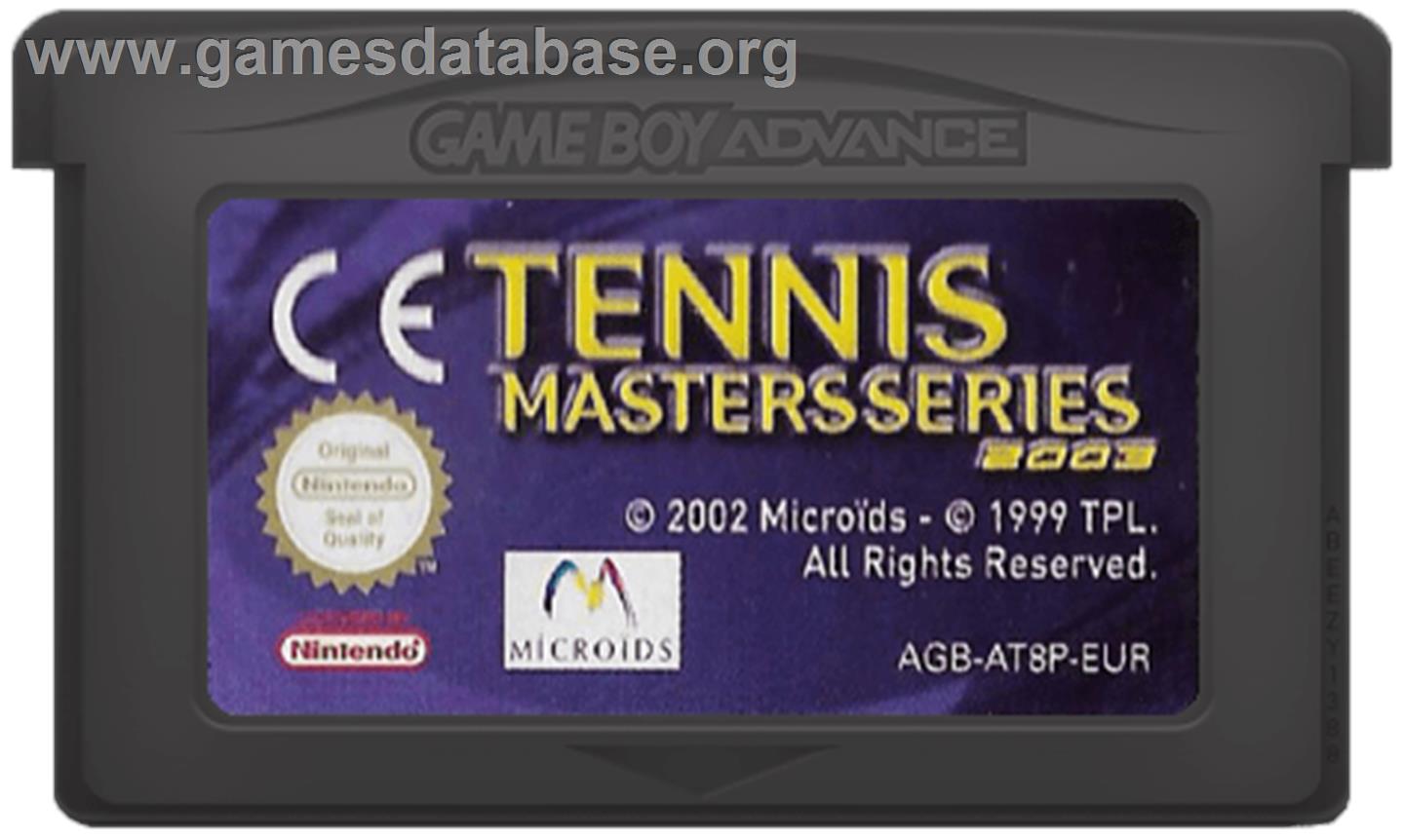 Tennis Masters Series 2003 - Nintendo Game Boy Advance - Artwork - Cartridge
