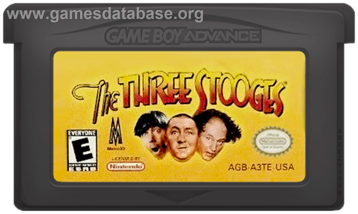The Three Stooges - Nintendo Game Boy Advance - Artwork - Cartridge