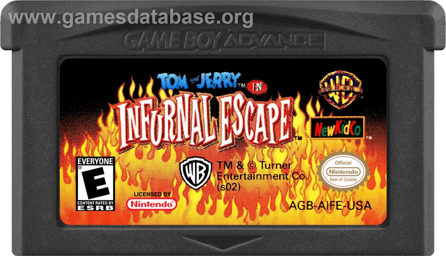 Tom And Jerry In Infurnal Escape - Nintendo Game Boy Advance - Artwork - Cartridge