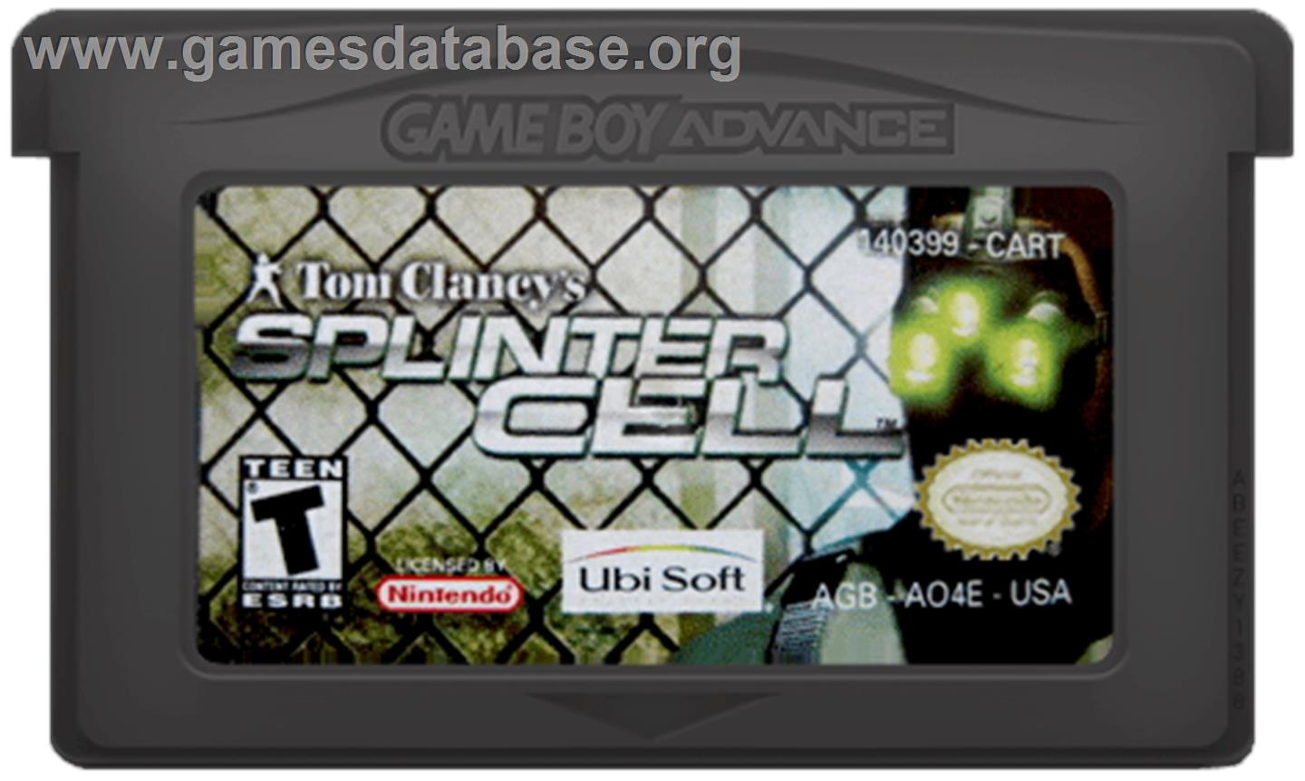 Tom Clancy's Splinter Cell - Nintendo Game Boy Advance - Artwork - Cartridge