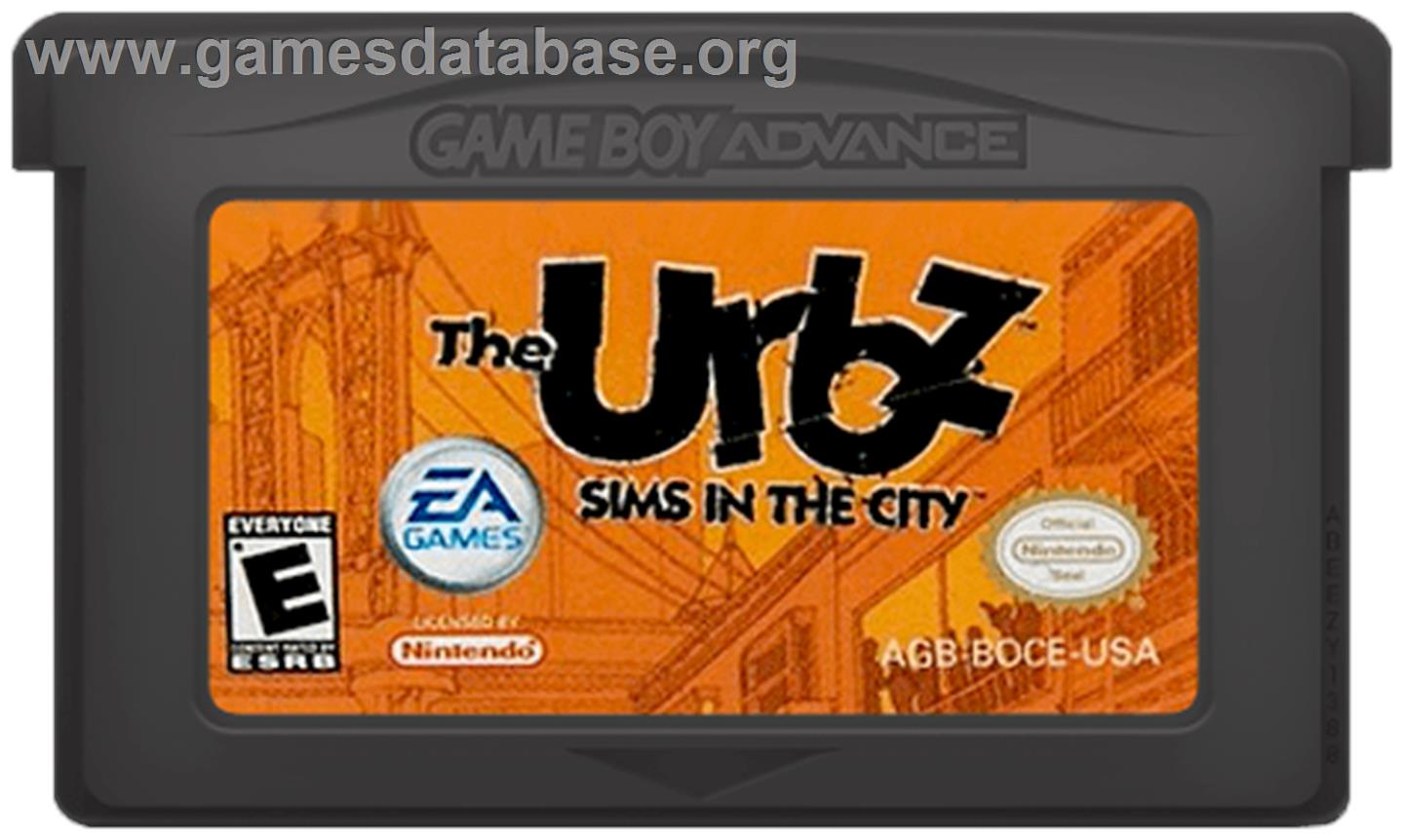 Urbz: Sims in the City - Nintendo Game Boy Advance - Artwork - Cartridge