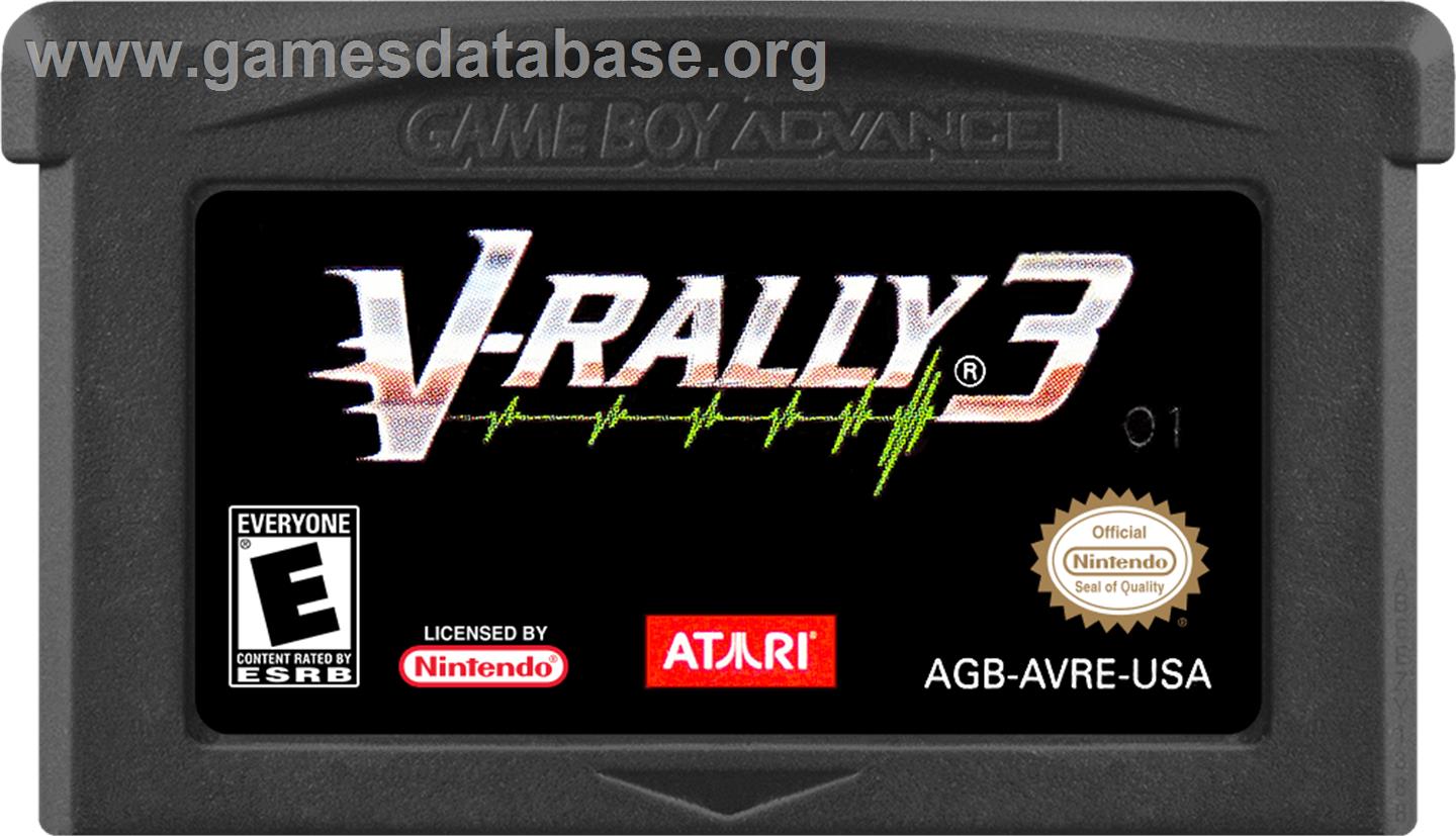 V-rally 3 - Nintendo Game Boy Advance - Artwork - Cartridge