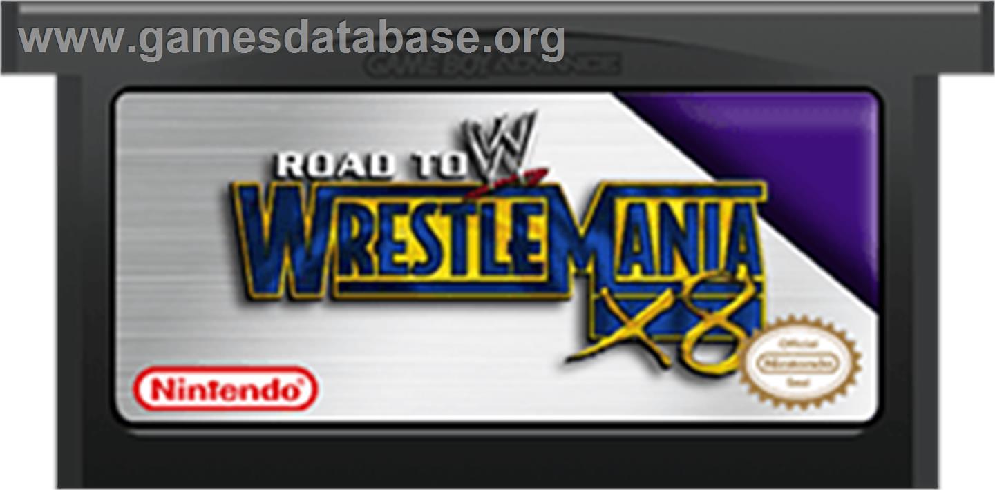WWE Road to Wrestlemania X8 - Nintendo Game Boy Advance - Artwork - Cartridge