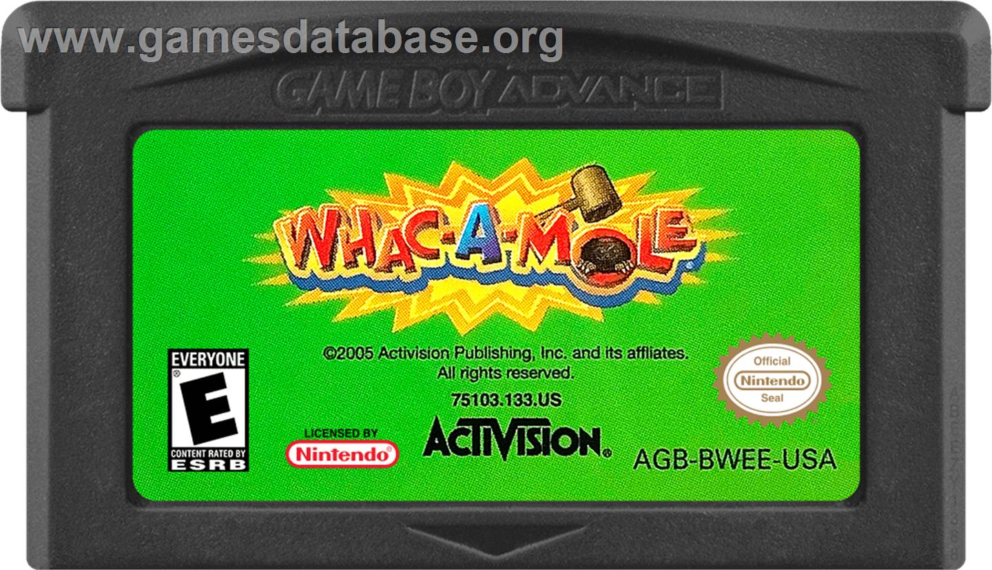 Whac-a-mole - Nintendo Game Boy Advance - Artwork - Cartridge