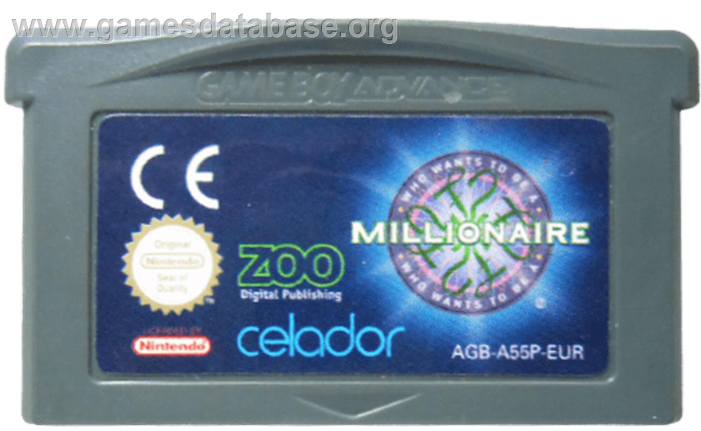 Who Wants to Be a Millionaire - Nintendo Game Boy Advance - Artwork - Cartridge