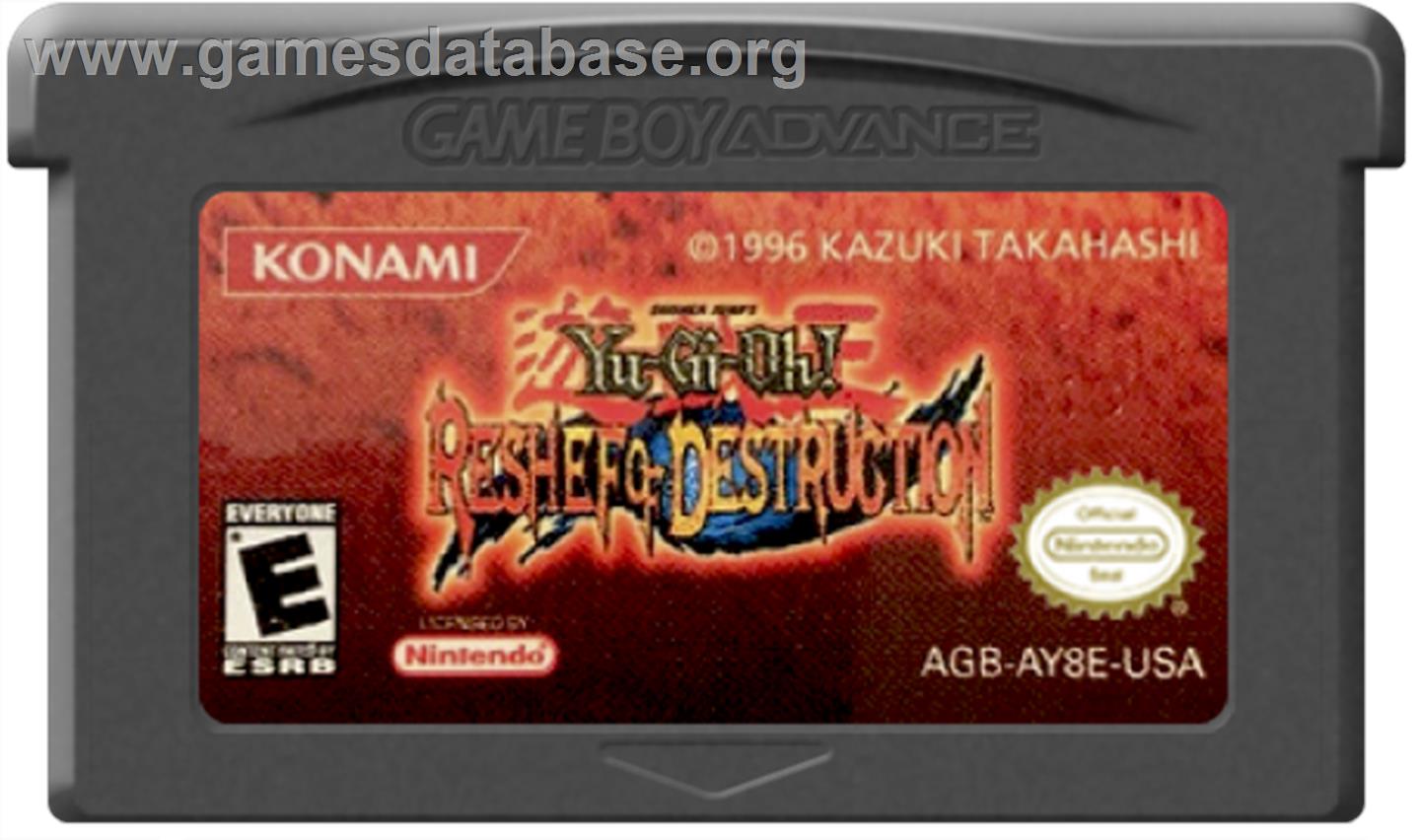Yu-Gi-Oh! Reshef of Destruction - Nintendo Game Boy Advance - Artwork - Cartridge