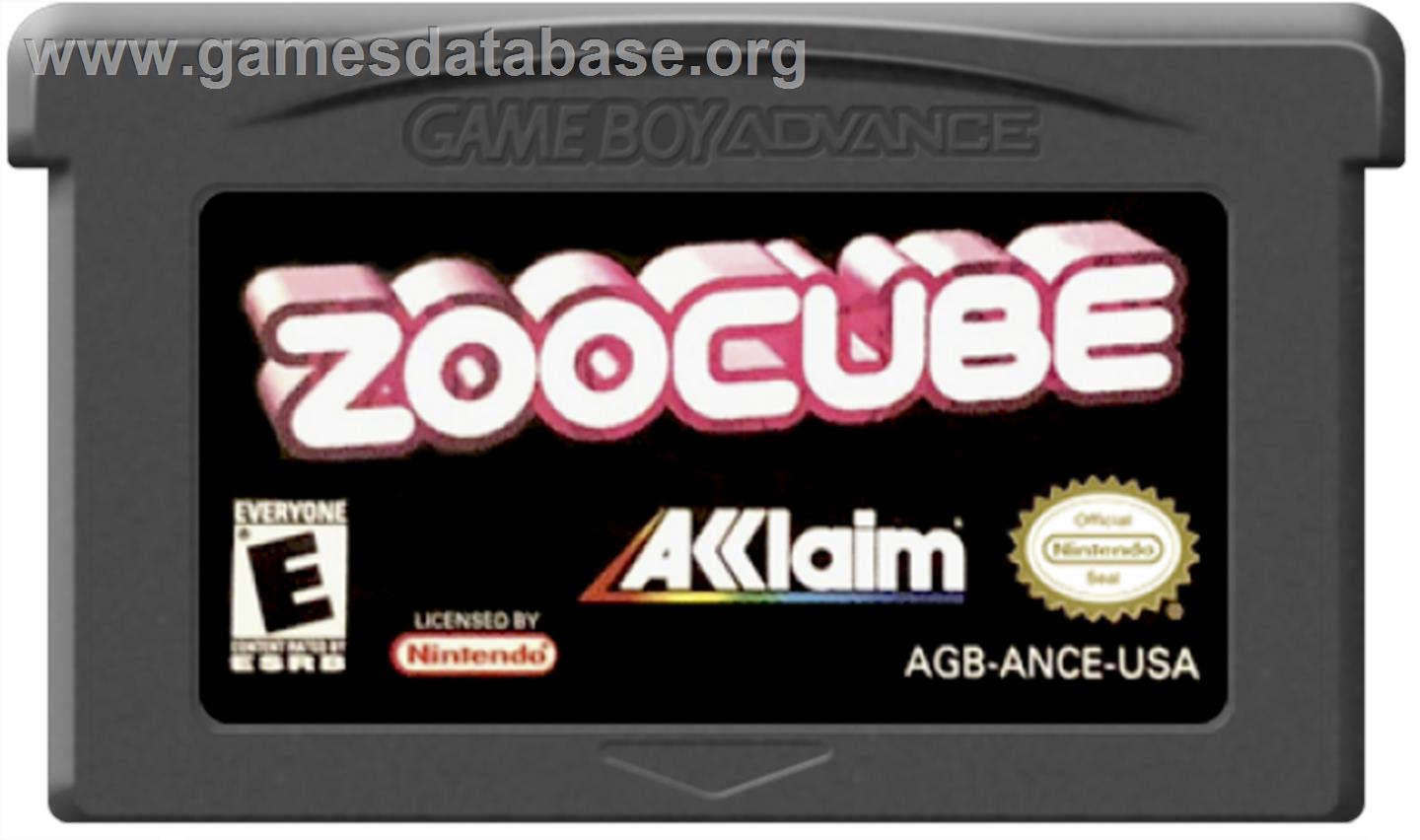 ZooCube - Nintendo Game Boy Advance - Artwork - Cartridge