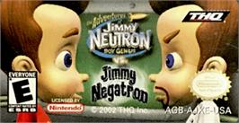 Top of cartridge artwork for Adventures Of Jimmy Neutron - Boy Genius Vs. Jimmy Negatron, The on the Nintendo Game Boy Advance.