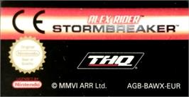 Top of cartridge artwork for Alex Rider - Stormbreaker on the Nintendo Game Boy Advance.