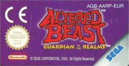 Top of cartridge artwork for Altered Beast: Guardian of the Realms on the Nintendo Game Boy Advance.
