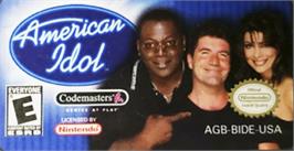 Top of cartridge artwork for American Idol on the Nintendo Game Boy Advance.