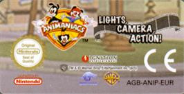 Top of cartridge artwork for Animaniacs - Lights Camera Action ! on the Nintendo Game Boy Advance.