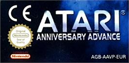 Top of cartridge artwork for Atari Anniversary Advance on the Nintendo Game Boy Advance.