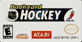 Top of cartridge artwork for Backyard Hockey on the Nintendo Game Boy Advance.