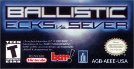 Top of cartridge artwork for Ballistic: Ecks vs. Sever on the Nintendo Game Boy Advance.