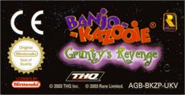 Top of cartridge artwork for Banjo-Kazooie: Grunty's Revenge on the Nintendo Game Boy Advance.